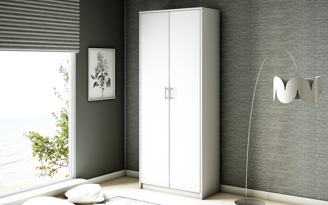 Armoire design Lucca 74x180cm avec étagères