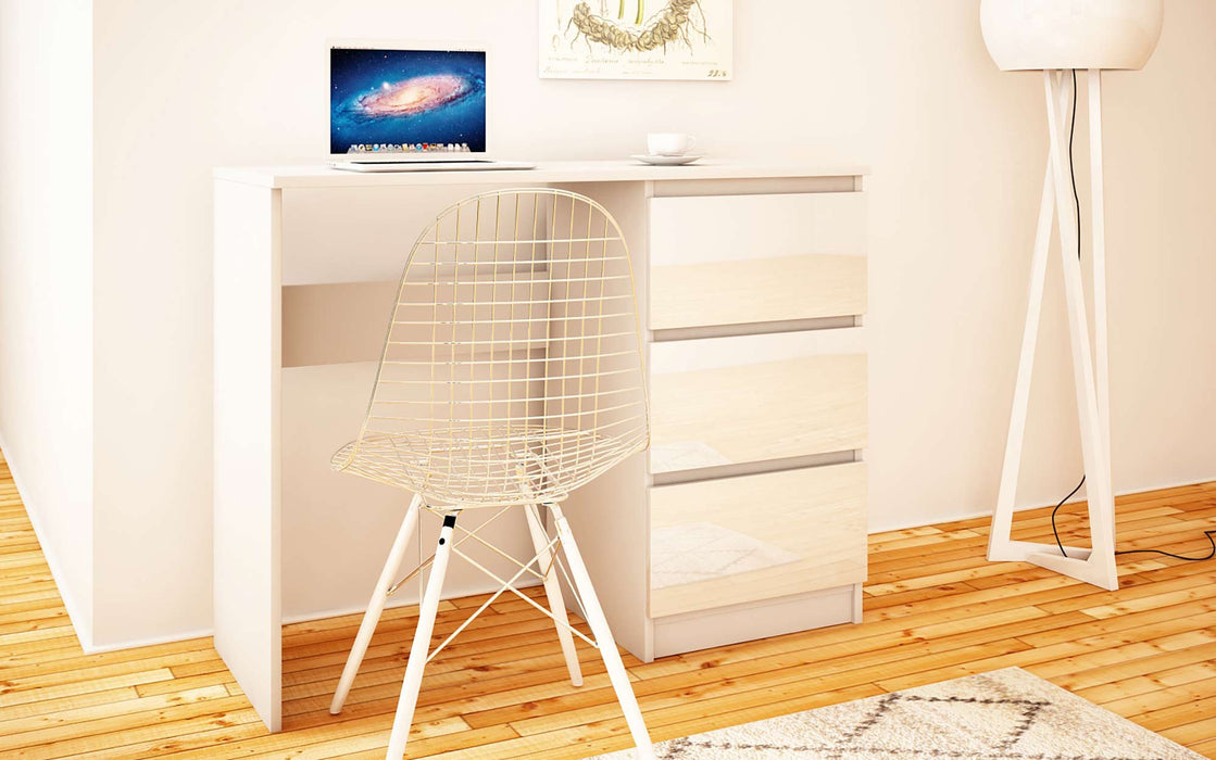 Bureau Scrivi 3 tiroirs 90x75x50cm