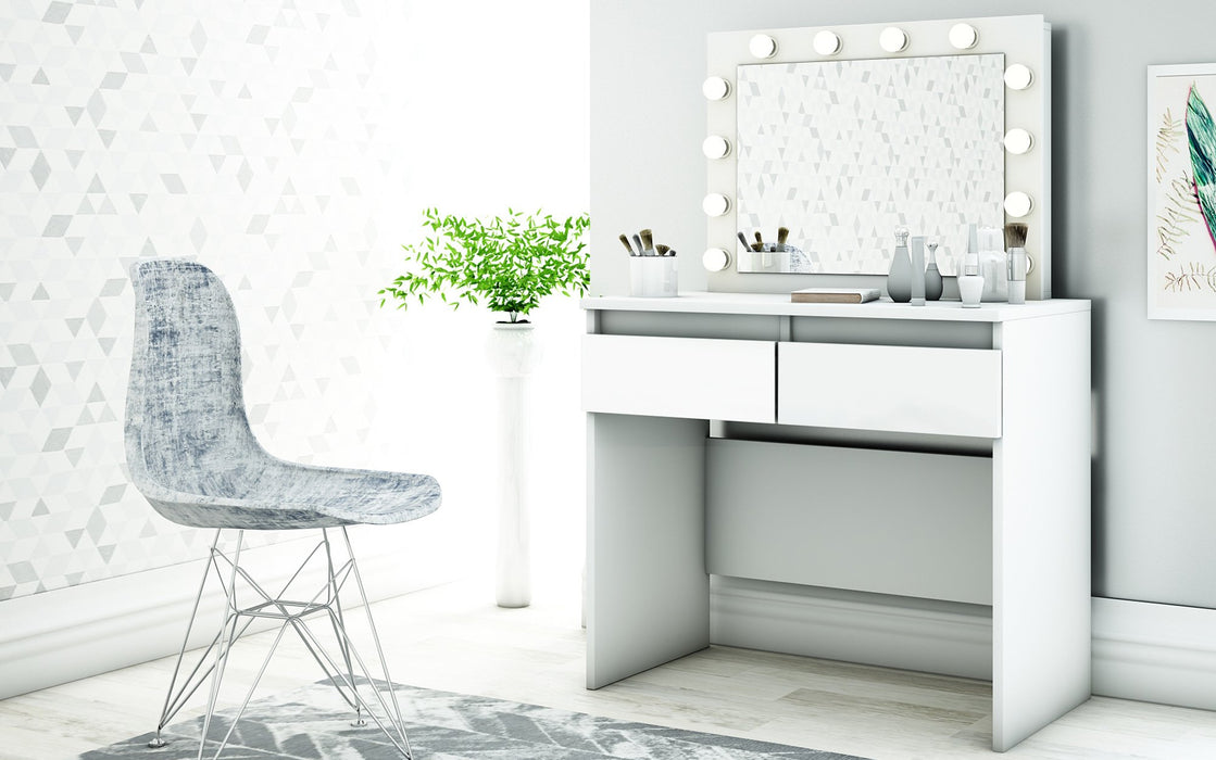 Coiffeuse Beauty / table de maquillage (incl. miroir et ampoules)