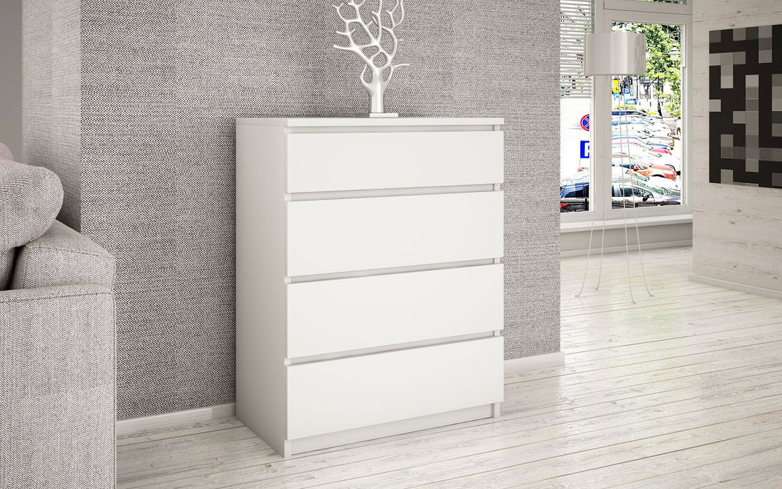 Commode design Cielo avec 4 tiroirs sans poignées