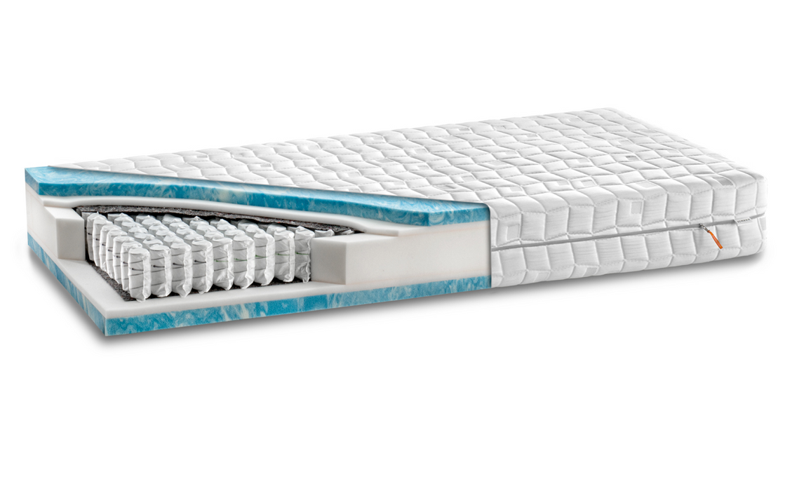 Matelas hybride Diego 26cm : ressorts ensachés, mousse à mémoire de forme et mousse de gel Gelax®