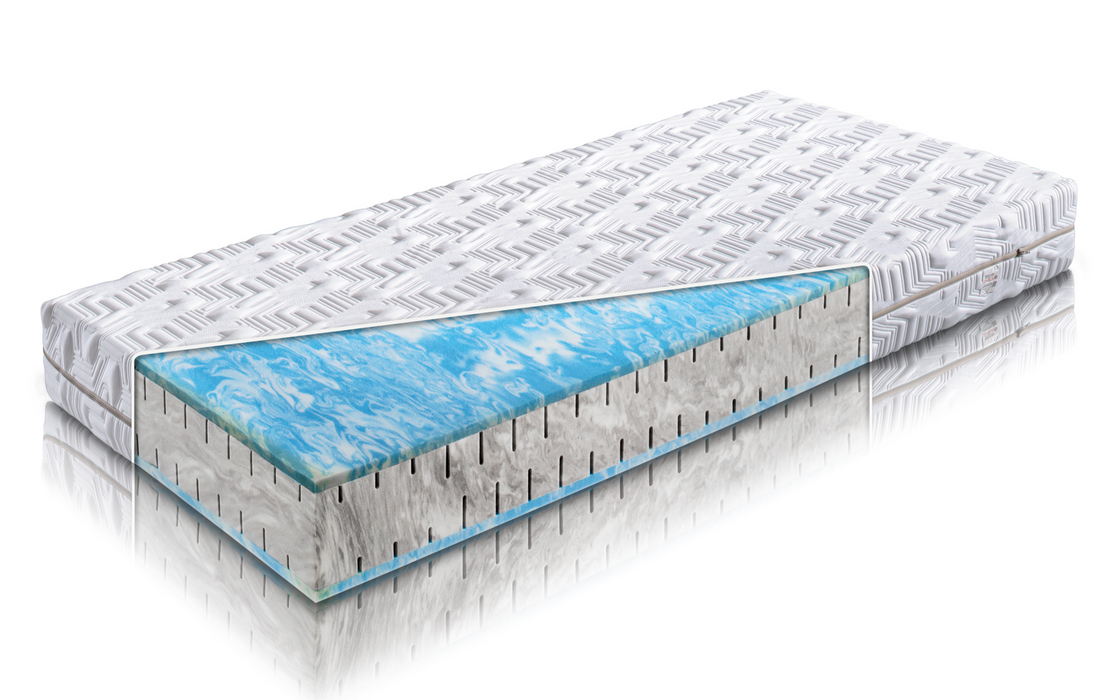 Matelas hybride Elsa avec mousse HRV Vilax et mousse de gel Aquasoft