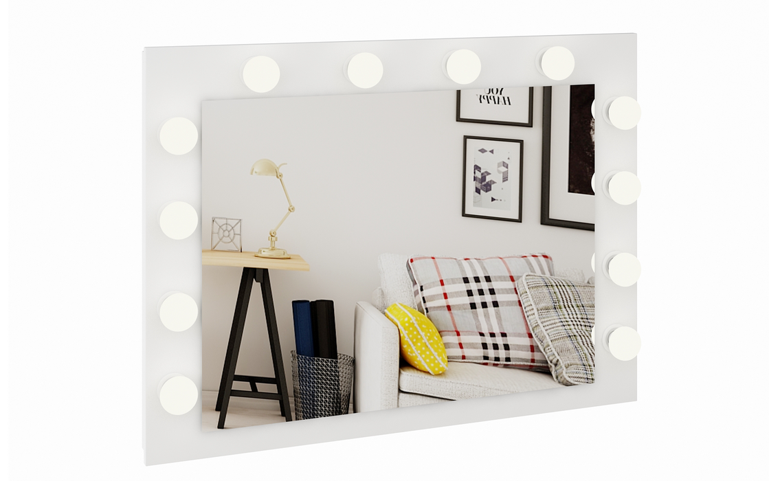 Miroir design Bellini 80x65cm (incl. ampoules style Hollywood)