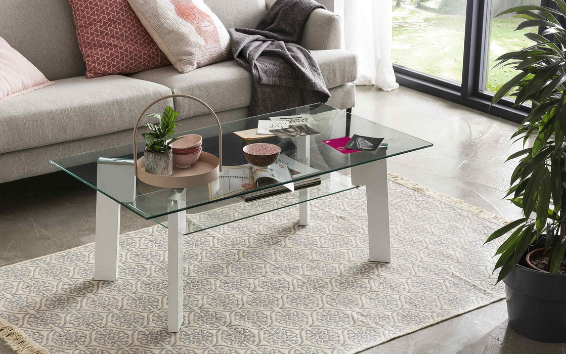 Table basse en verre trempé Rico - design moderne