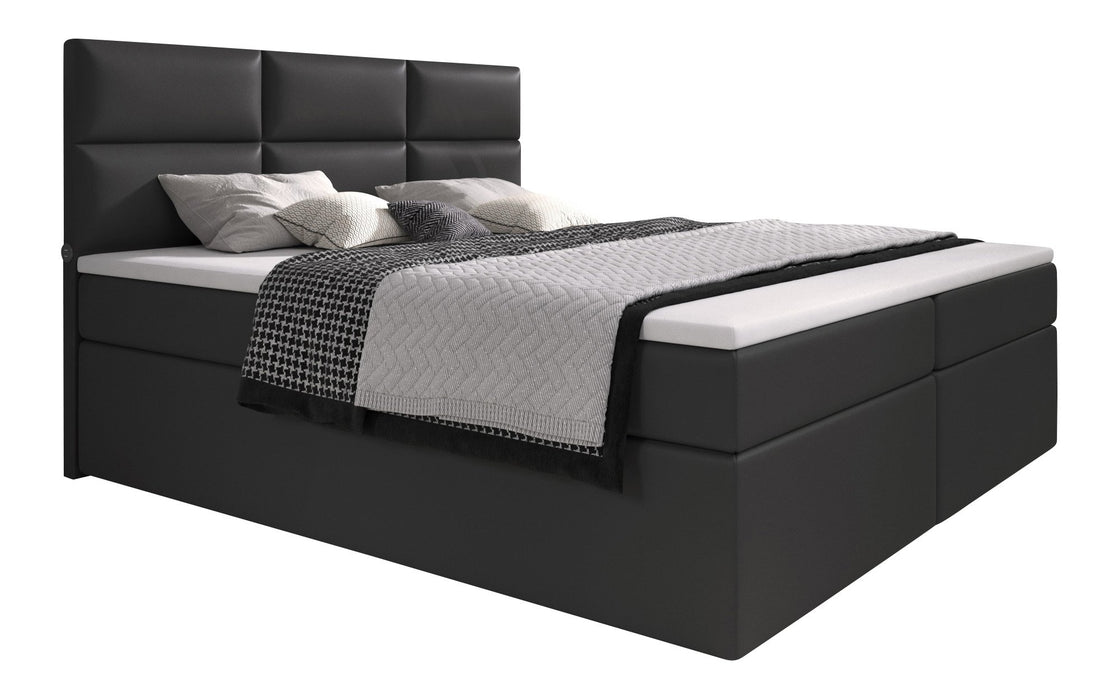 Lit boxspring Carré avec 4 ports USB