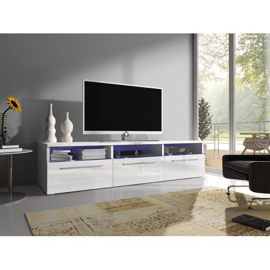 Meuble TV Depose avec LED et tiroirs de rangement